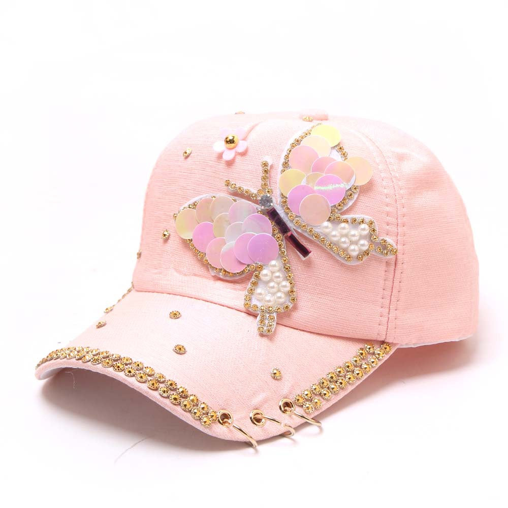 Wholesale Large Butterfly Hoop Brim Baseball Cap